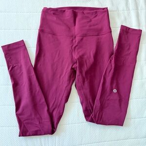 Lululemon High-Rise Burgundy Leggings
